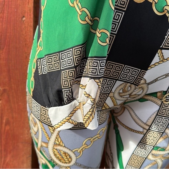 Fashion Queen Stylish Green and Black Patterned Women's Jumpsuit Size M - Picture 9 of 13